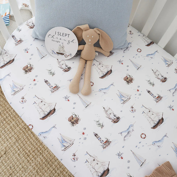 Snuggle Hunny Organic Cotton Burp Cloth - Set Sail