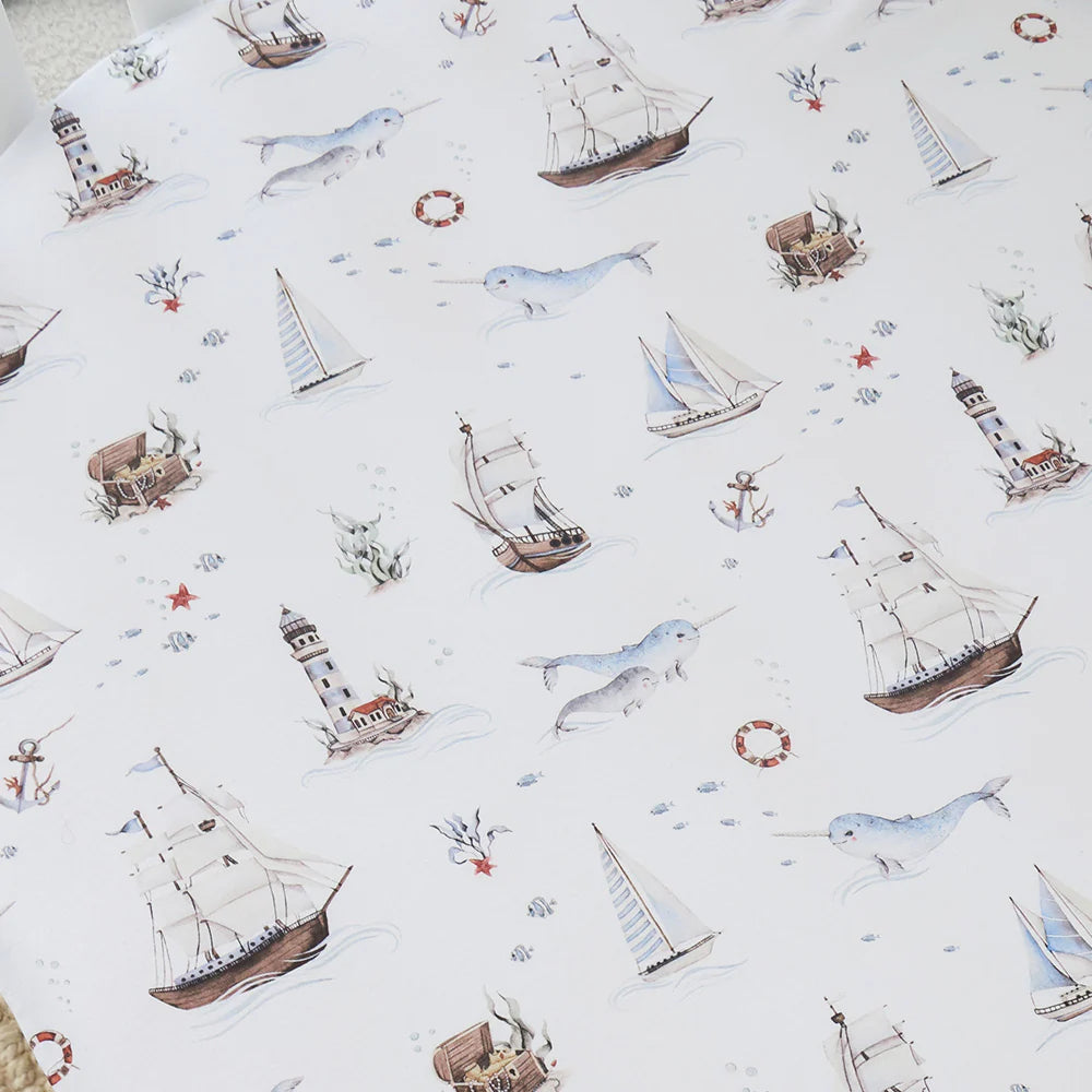 Snuggle Hunny Organic Cotton Burp Cloth - Set Sail