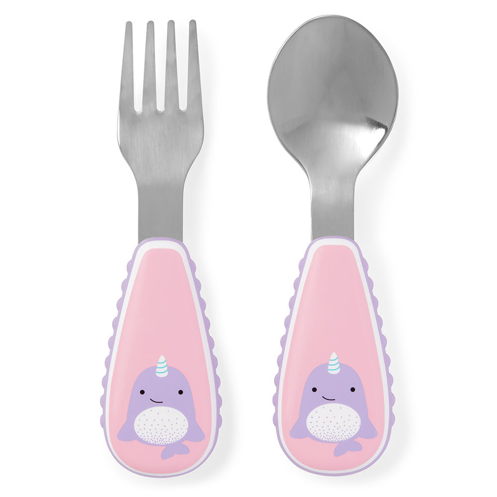 Skip Hop Zoo Utensils Fork&Spoon-Narwhal