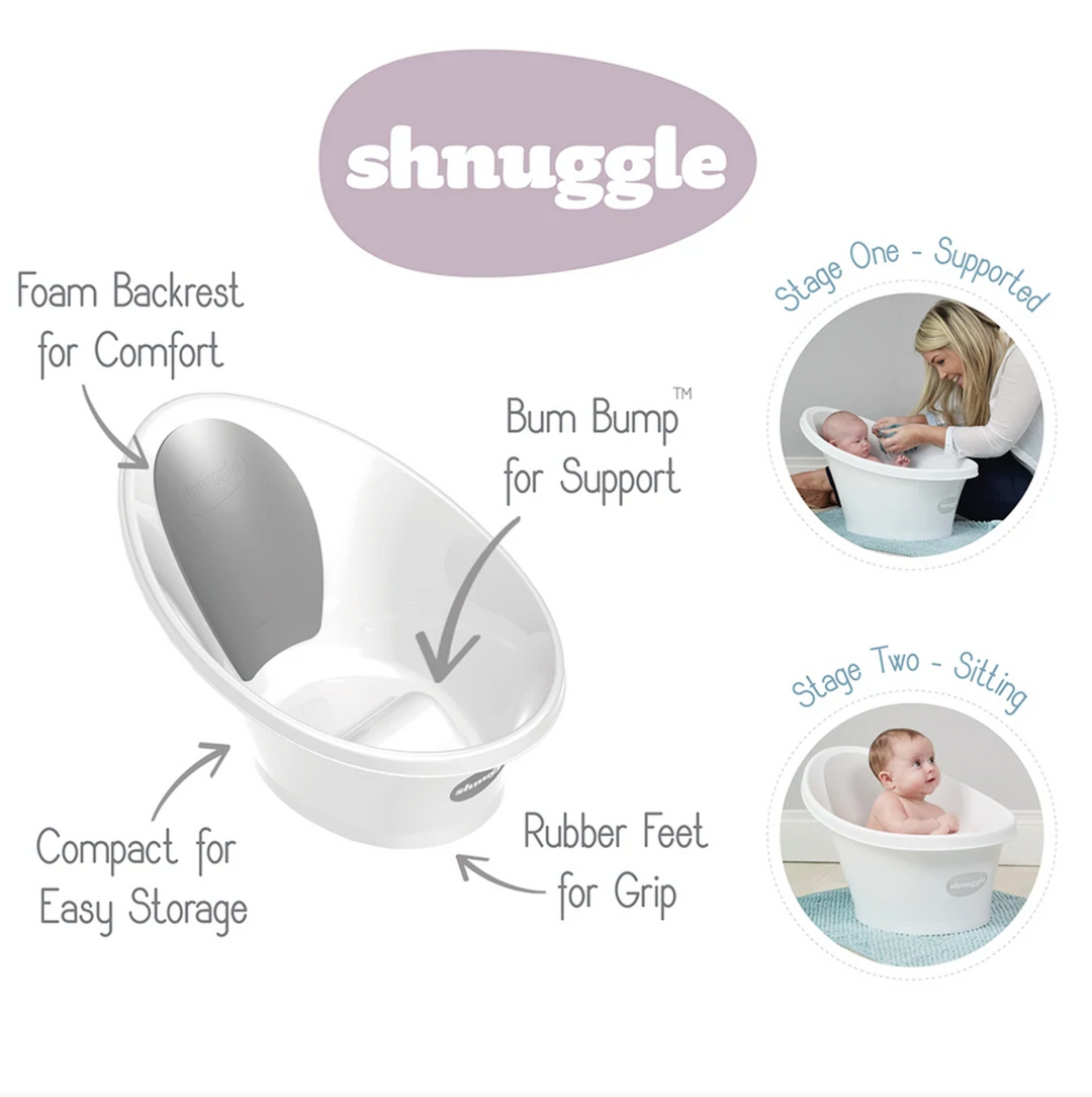 Shnuggle Bath with Plug - Aqua