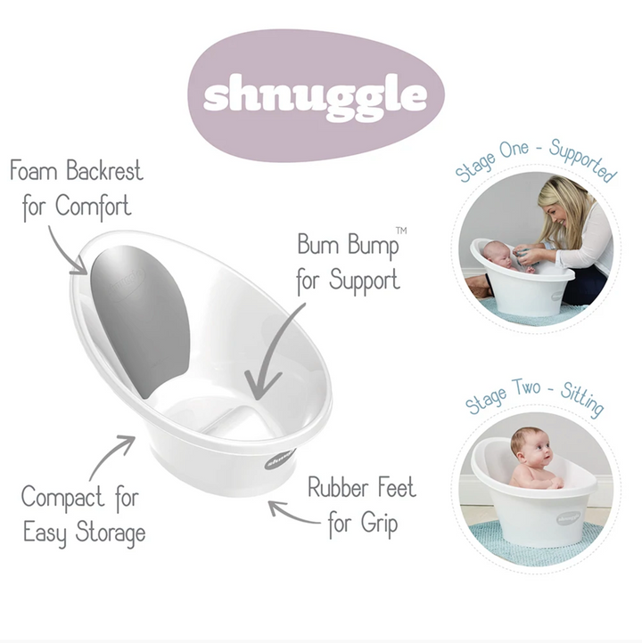 Shnuggle Bath with Plug - Aqua