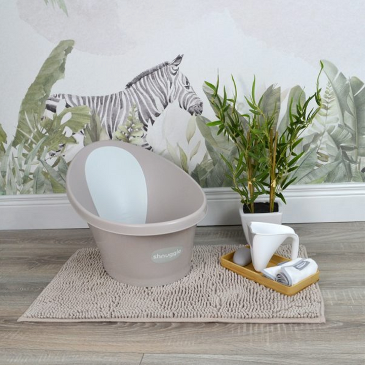 Shnuggle Bath with Plug - Taupe