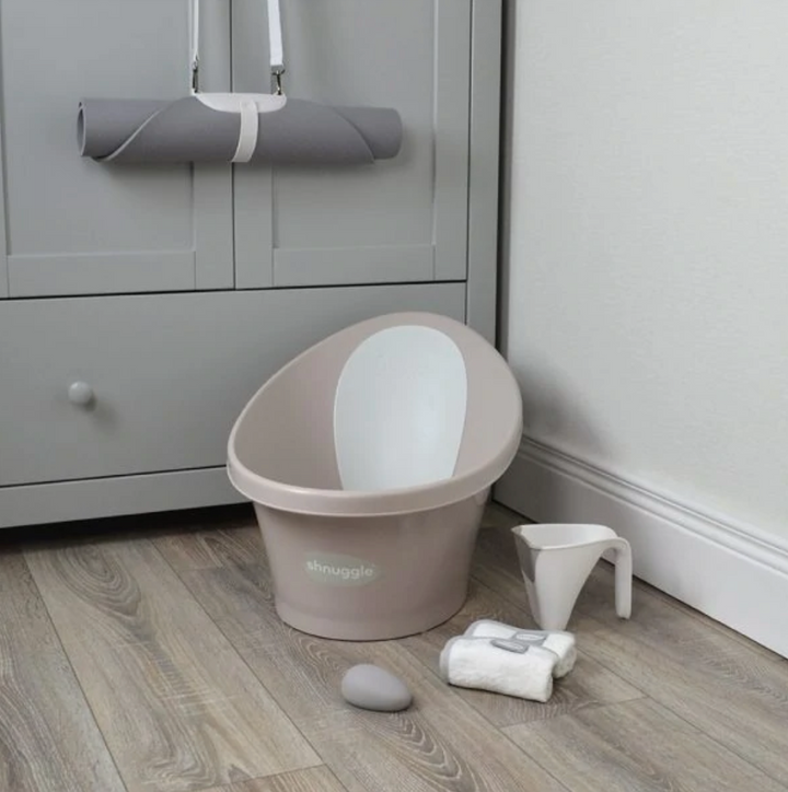 Shnuggle Bath with Plug - Taupe