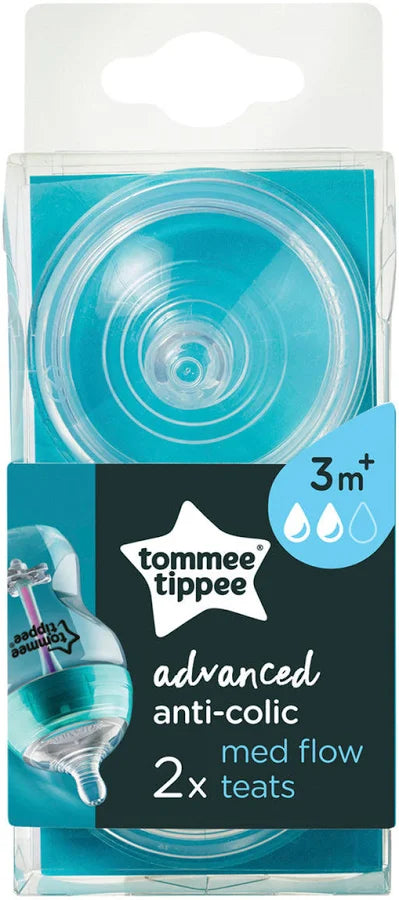 Tommee Tippee ADVANCED ANTI COLIC MEDIUM FLOW TEATS 2PK