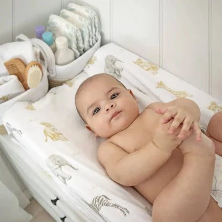 Living Textiles Change Mat Cover/Towelling- Savanna Babies