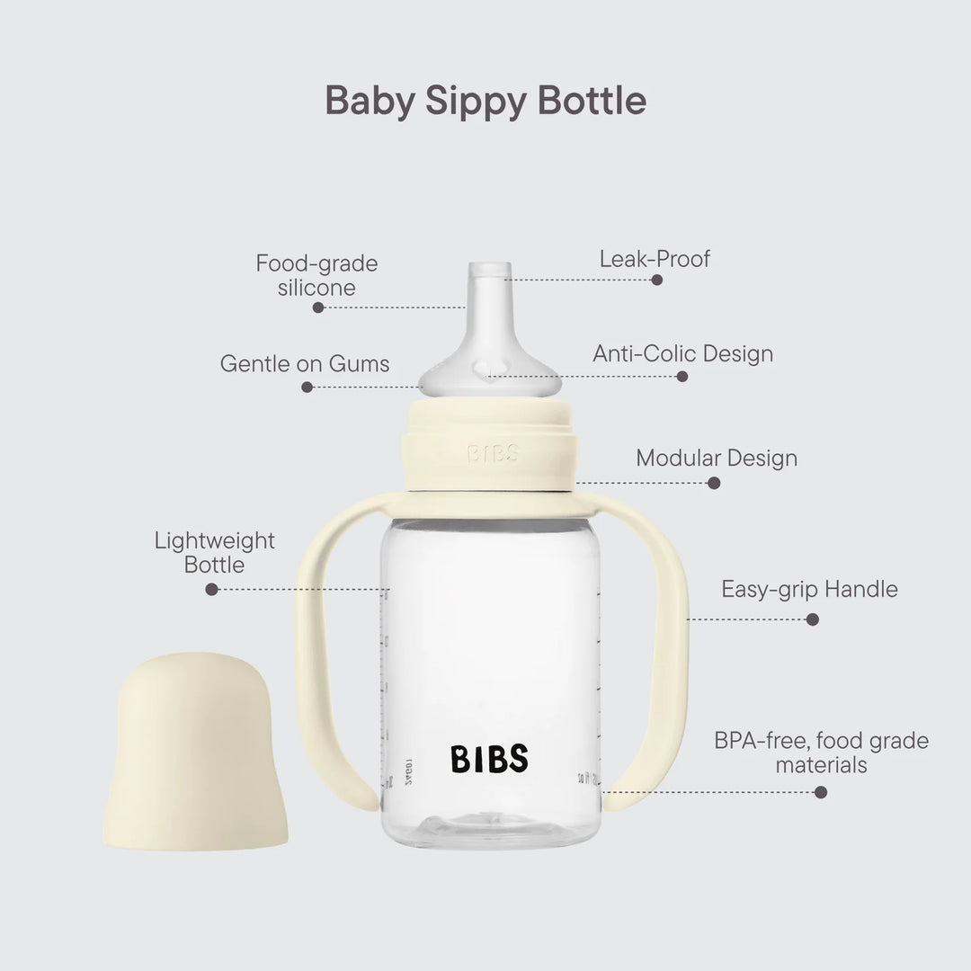 BIBS Sippy Bottle, Silicone 150 ml - Blush