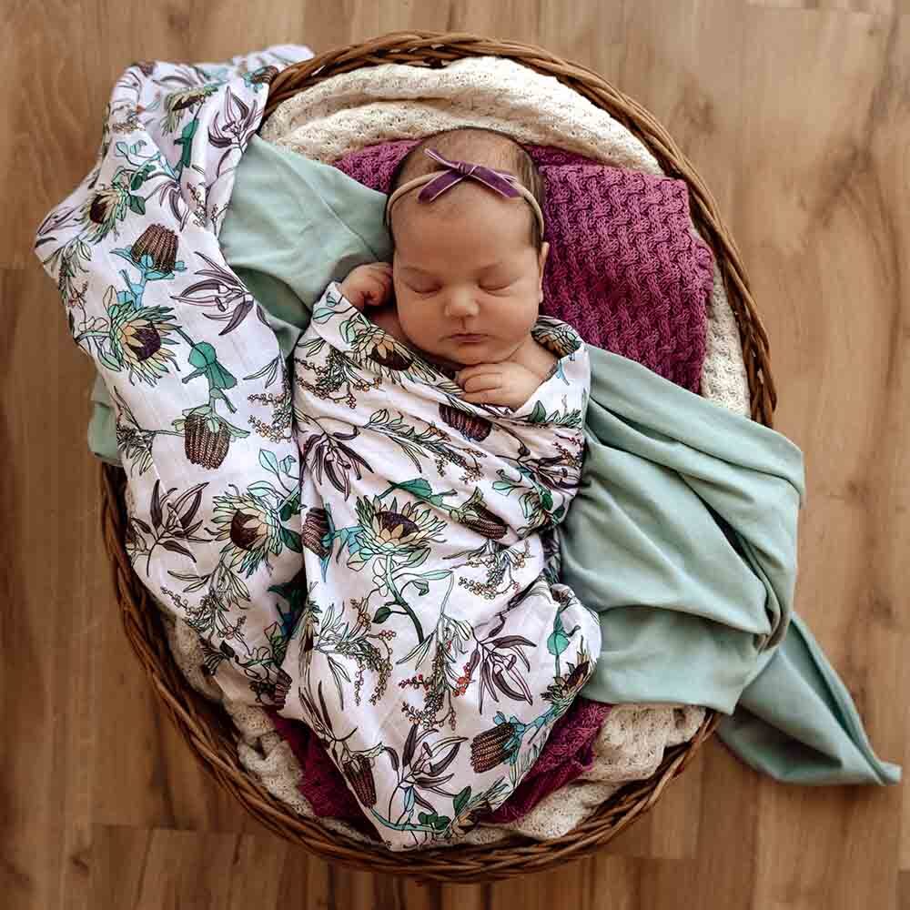 Organic Muslin Wrap-Banksia