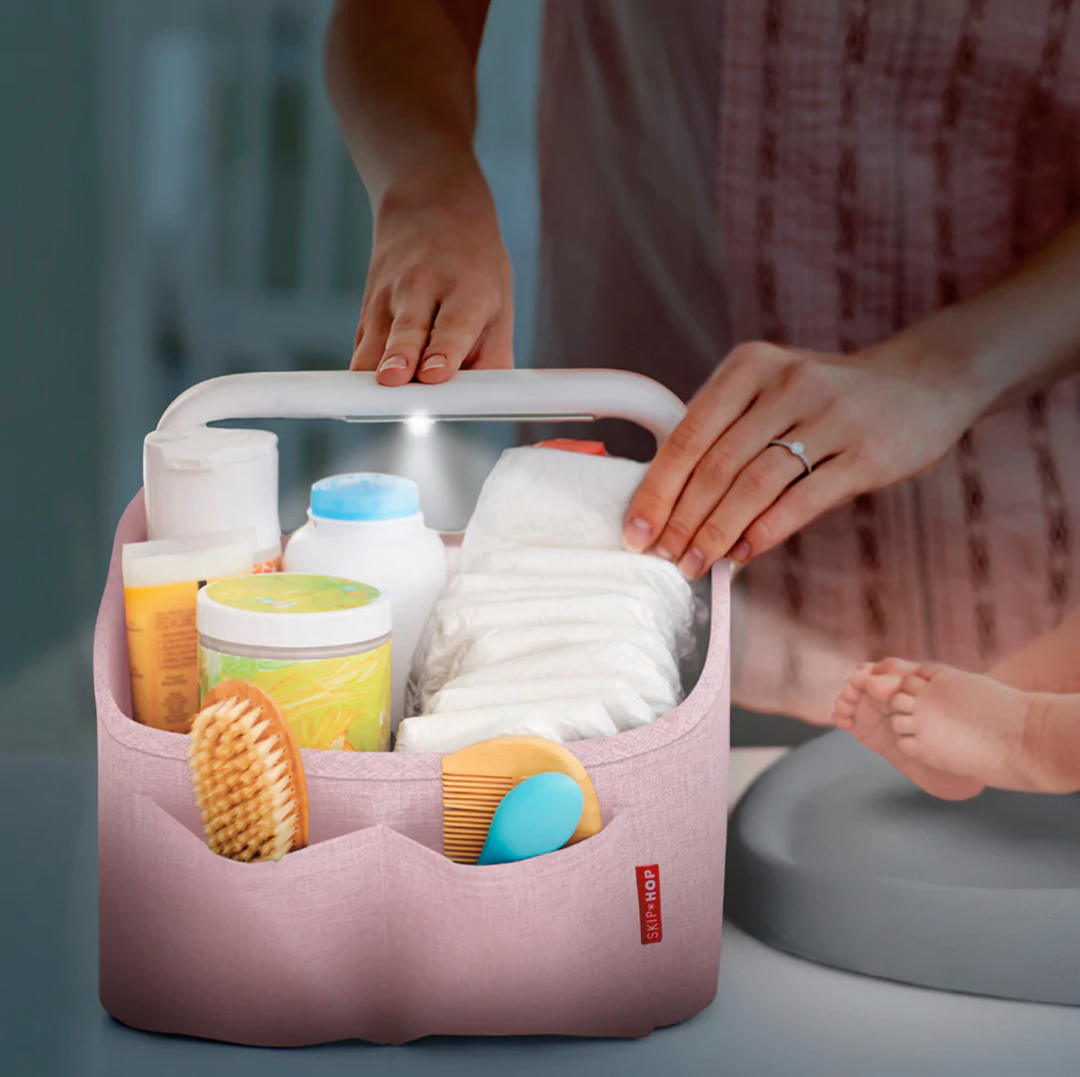 SKIP HOP LIGHT UP NAPPY CADDY PINK