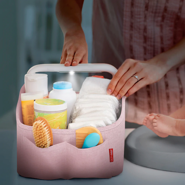 SKIP HOP LIGHT UP NAPPY CADDY PINK