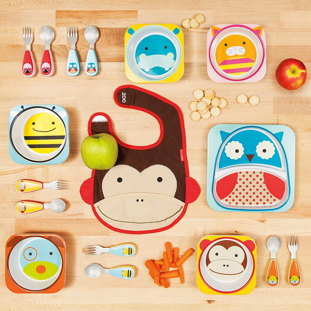 Skip Hop Zoo Melamine Plate & Bowl Set-Owl