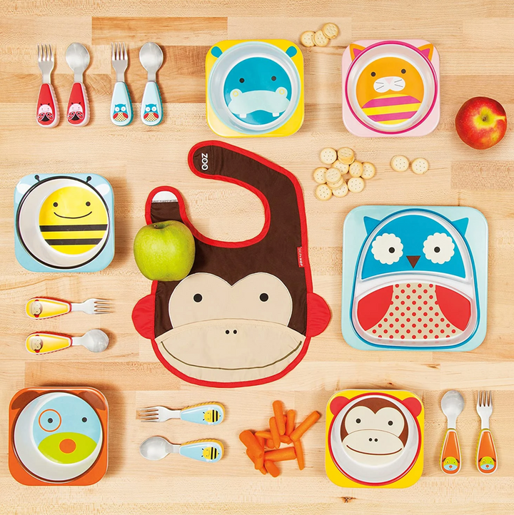 Skip Hop Zoo Melamine Plate & Bowl Set-Owl