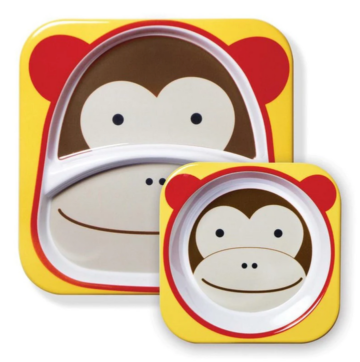 Skip Hop Zoo Melamine Plate & Bowl Set-Monkey