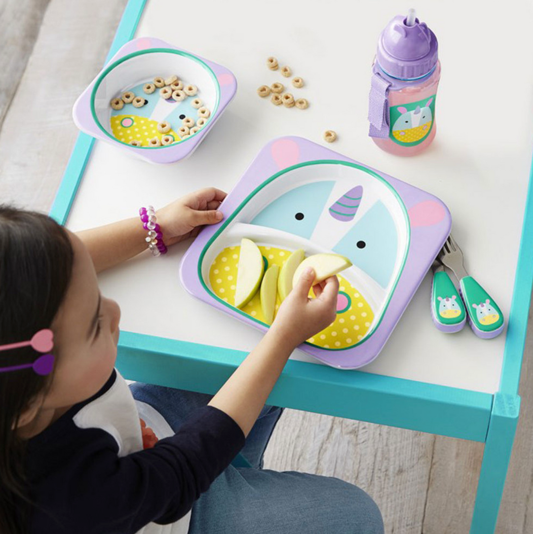 Skip Hop Zoo Melamine Plate & Bowl Set-Unicorn