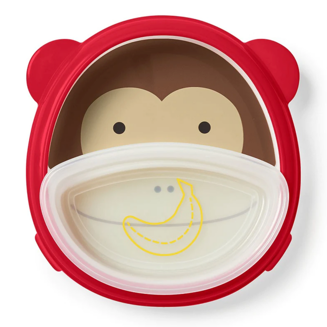 Skip Hop Zoo Smart Serve Plate & Bowl-Monkey