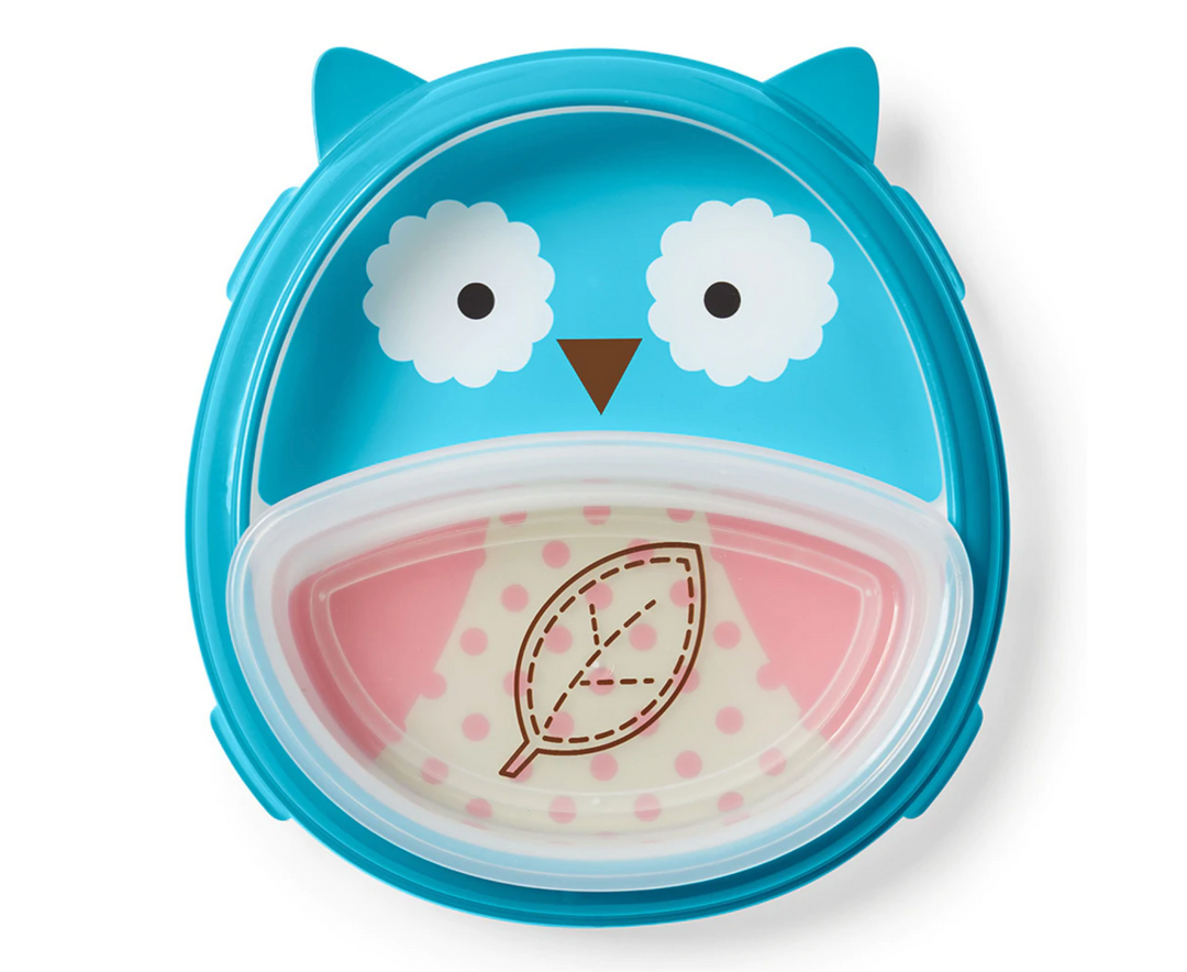 Skip Hop Zoo Smart Serve Plate & Bowl-Owl