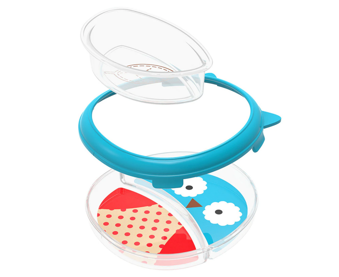 Skip Hop Zoo Smart Serve Plate & Bowl-Owl