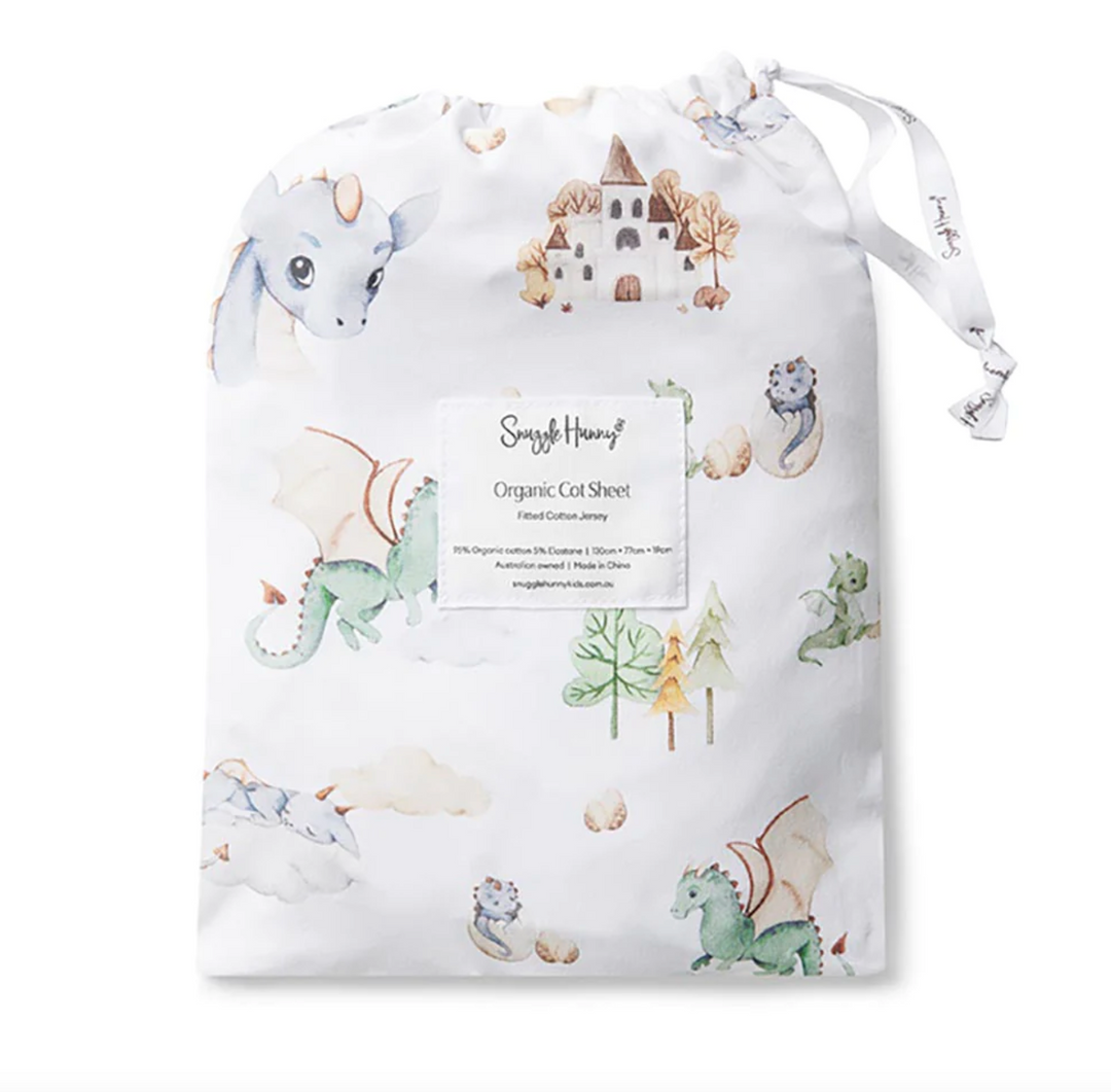 Fitted Cot Sheet Dragon