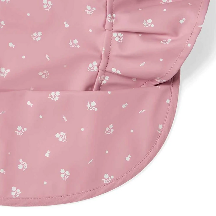 Snuggle Bib Waterproof Pink Fleur Frill