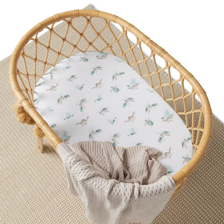 Bassinet Sheet / Change Pad Cover Turtle