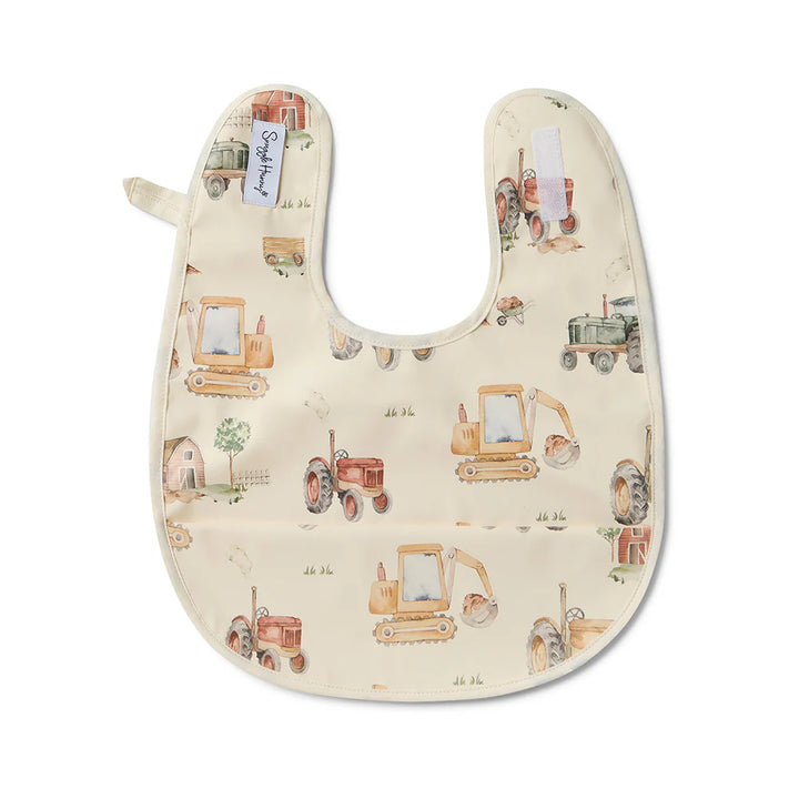 Snuggle Bib Waterproof Diggers & Tractors