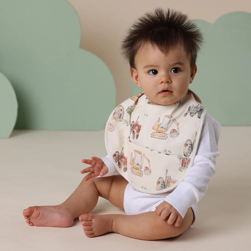 Snuggle Bib Waterproof Diggers & Tractors