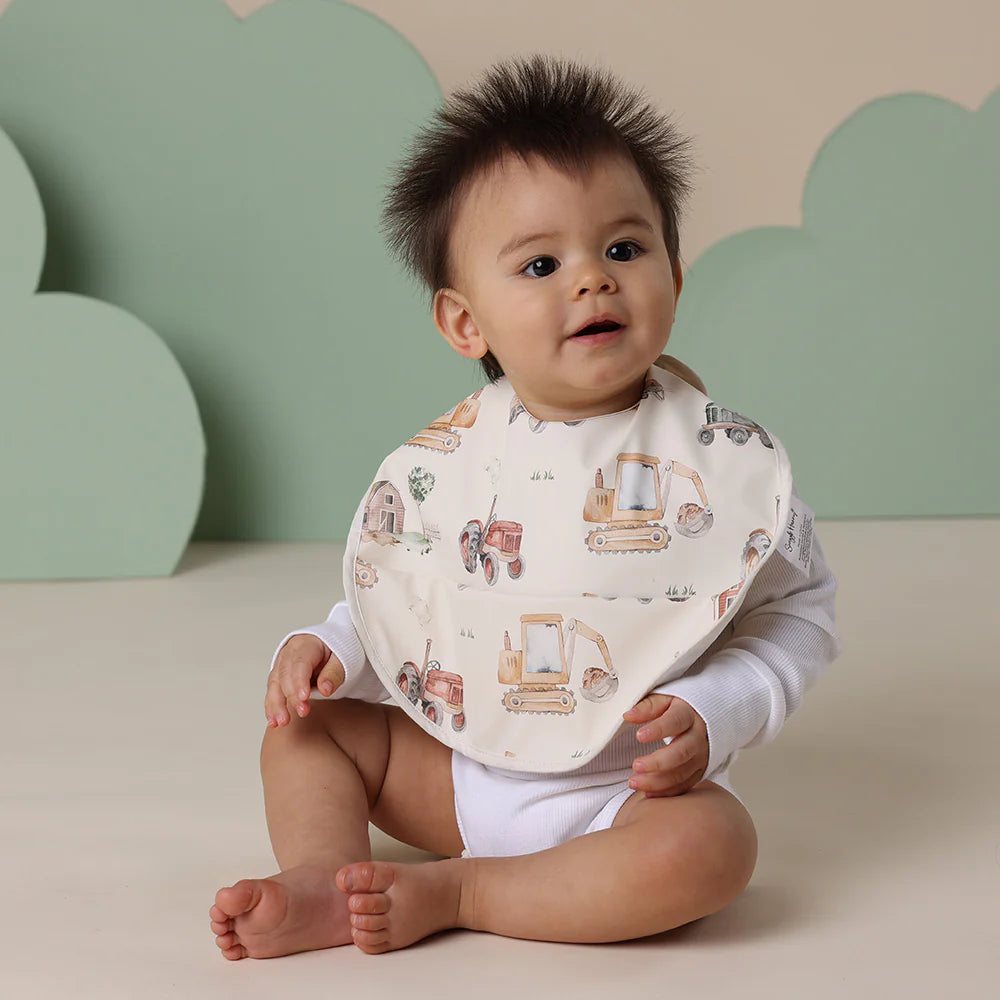 Snuggle Bib Waterproof Diggers & Tractors