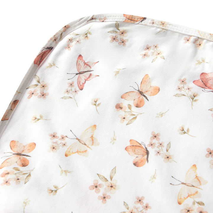 Organic Jersey Wrap & Topknot Set - Butterfly