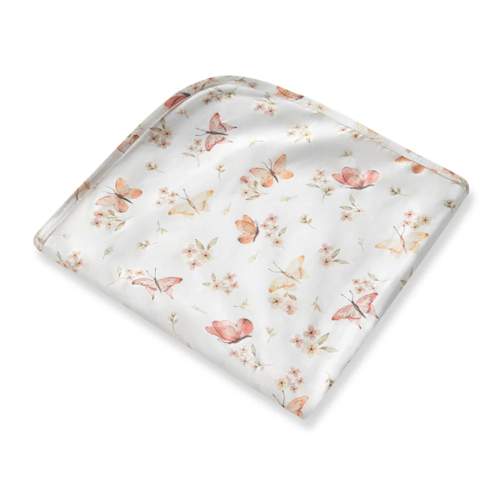 Organic Jersey Wrap & Topknot Set - Butterfly