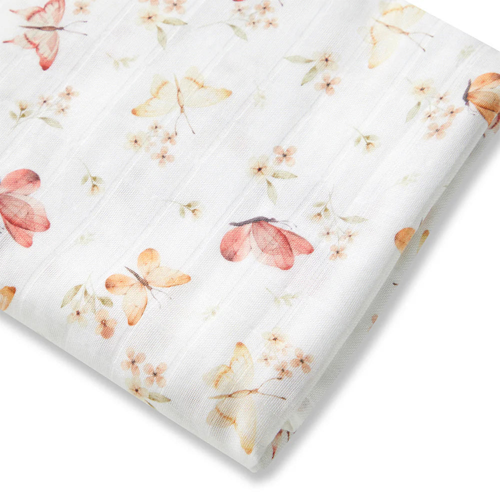 Organic Muslin Wrap - Butterfly