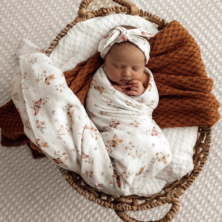 Organic Muslin Wrap - Butterfly