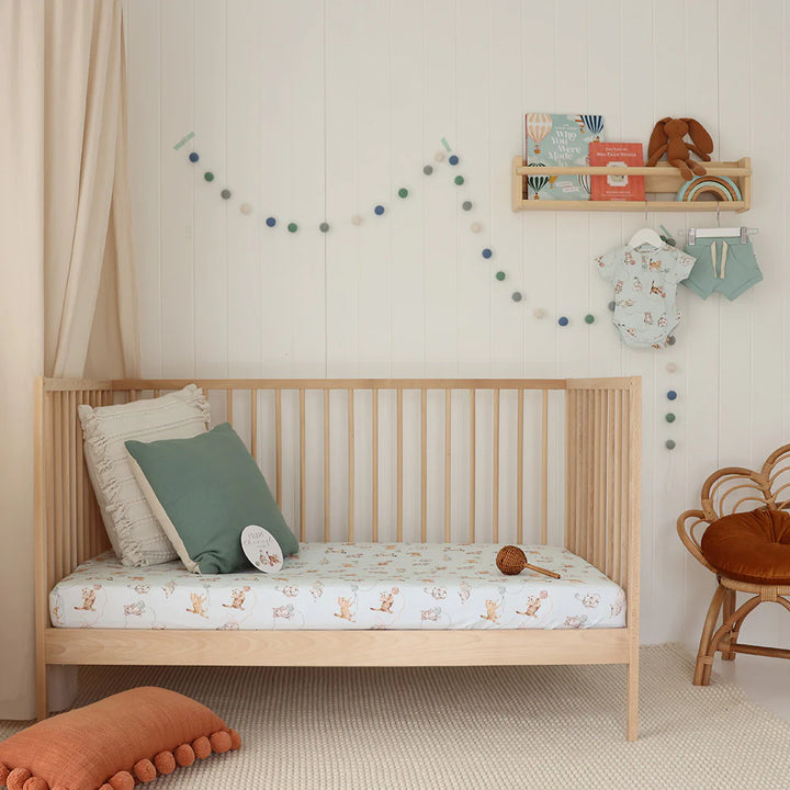 Organic Fitted Cot Sheet - Kittens