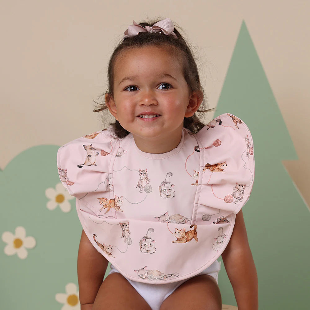 Snuggle Bib Waterproof Kittens Frill