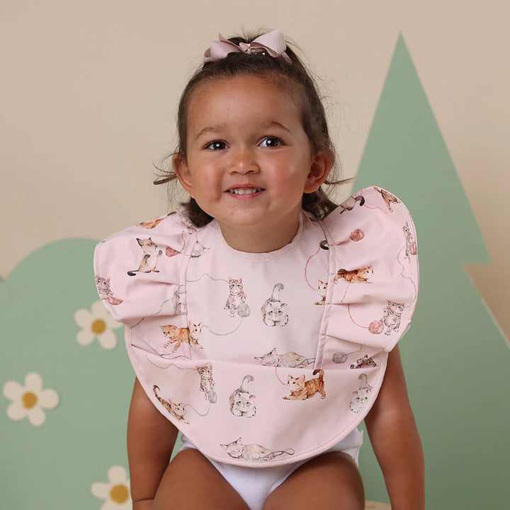 Snuggle Bib Waterproof Kittens Frill