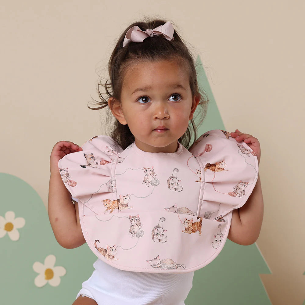 Snuggle Bib Waterproof Kittens Frill