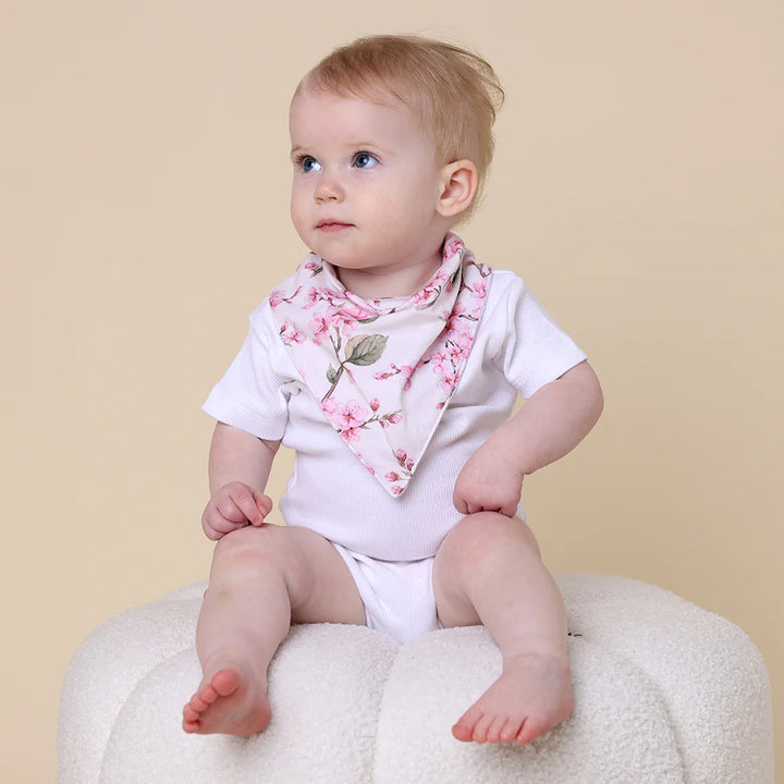 Organic Dribble Bib - Cherry Blossom