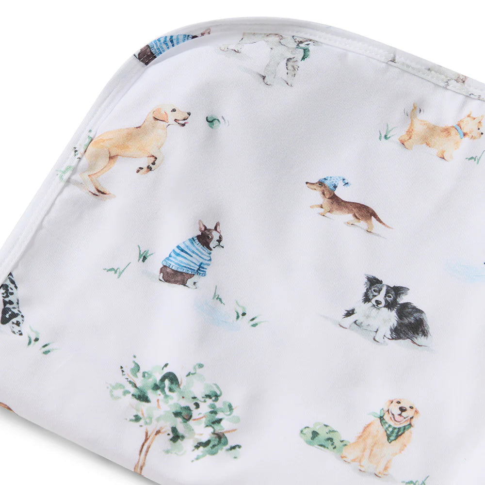 Organic Jersey Wrap & Beanie Set Dog Park
