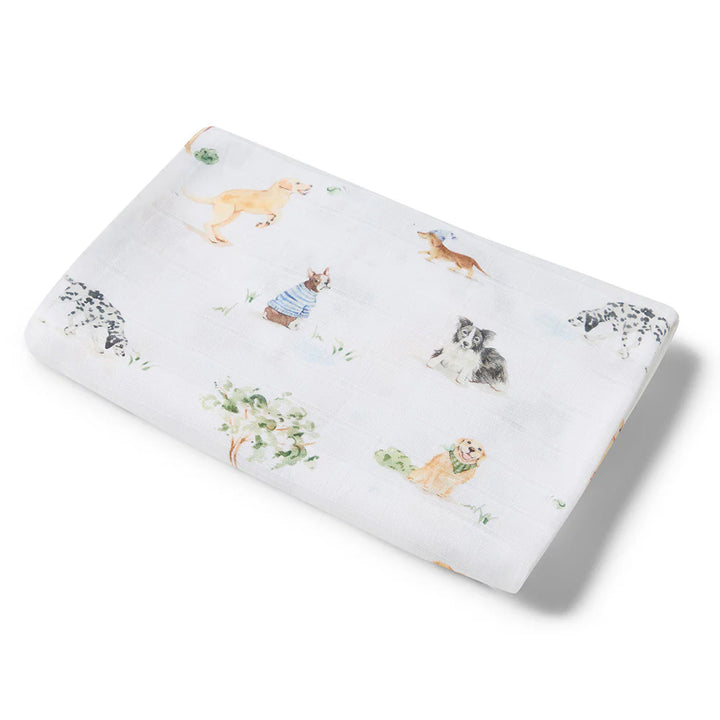 Organic Muslin Wrap - Dog Park