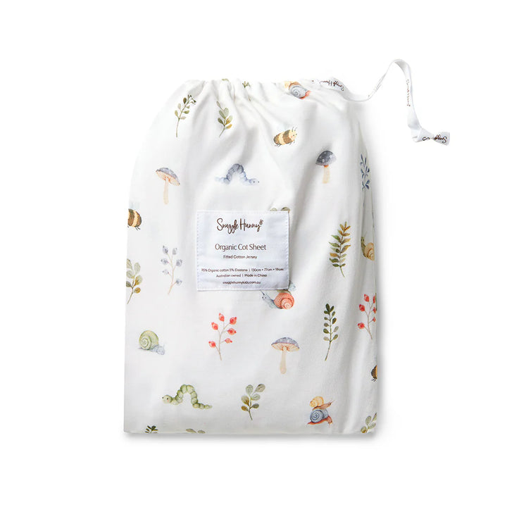Organic Fitted Cot Sheet - Garden Friends