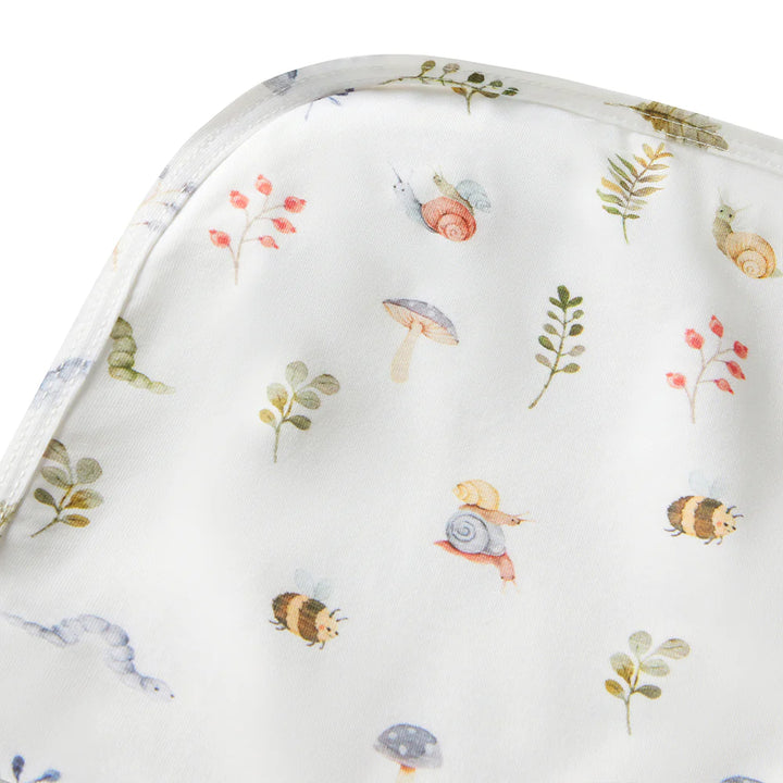 Baby Jersey Wrap & Beanie Set - Garden Friends