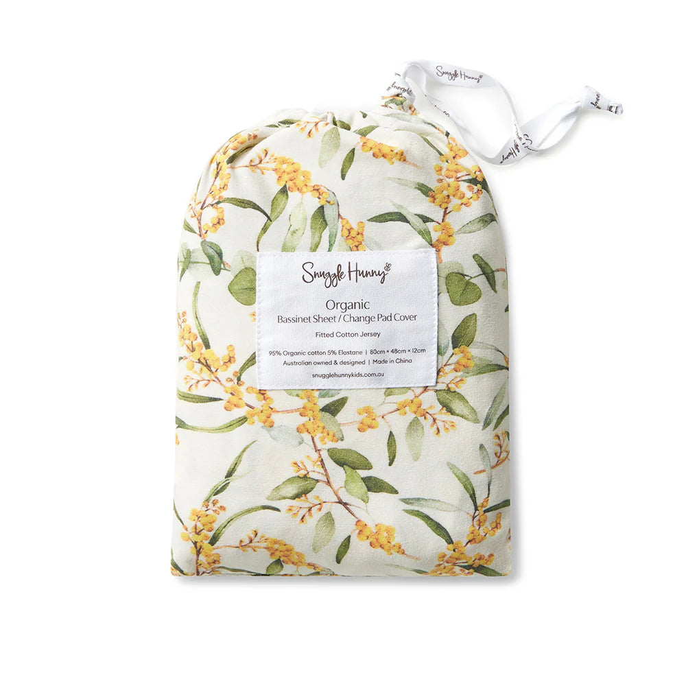Bassinet Sheet / Change Pad Cover - Golden Wattle