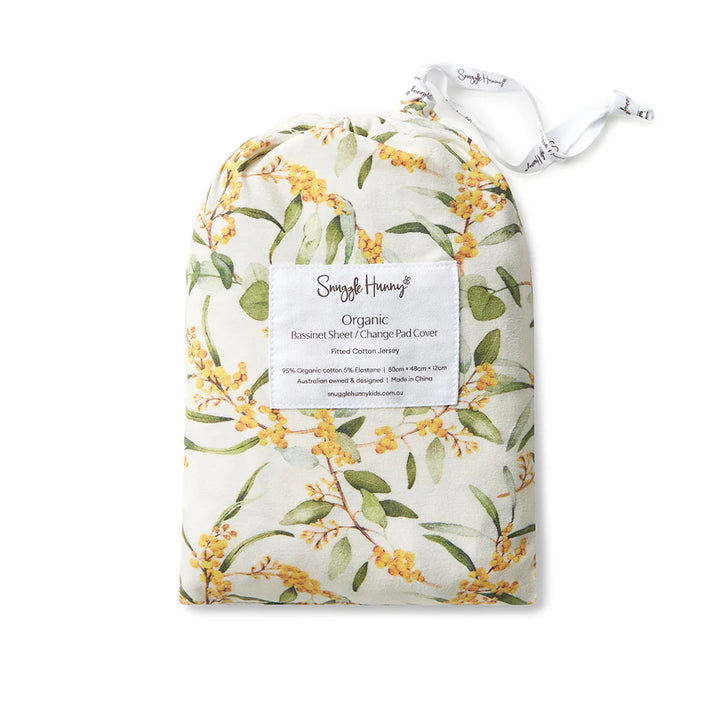 Bassinet Sheet / Change Pad Cover - Golden Wattle