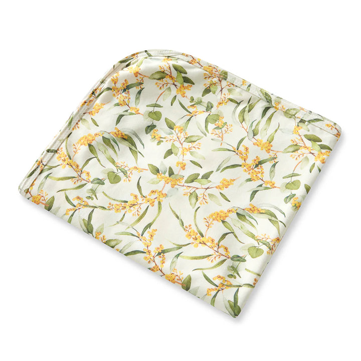 Baby Jersey Wrap & Topknot Set - Golden Wattle