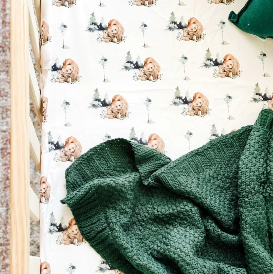 Snuggly Jacks Grizzly Fitted Cot Sheet