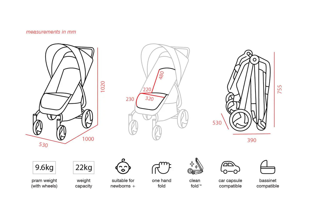 Valco Baby Trend 4 Elite - Cloud (N0451) + Bonus Gift Value $104.89