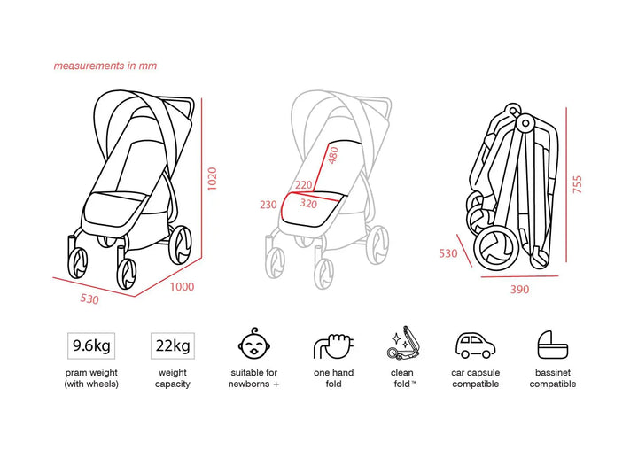 Valco Baby Trend 4 Elite - Cloud (N0451) + Bonus Gift Value $104.89