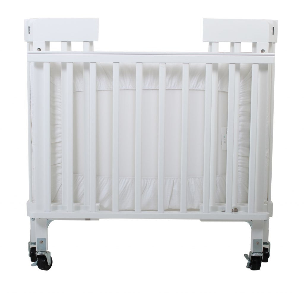 Baby Inc Stowaway Foldable Wooden Cot-White(N9608)