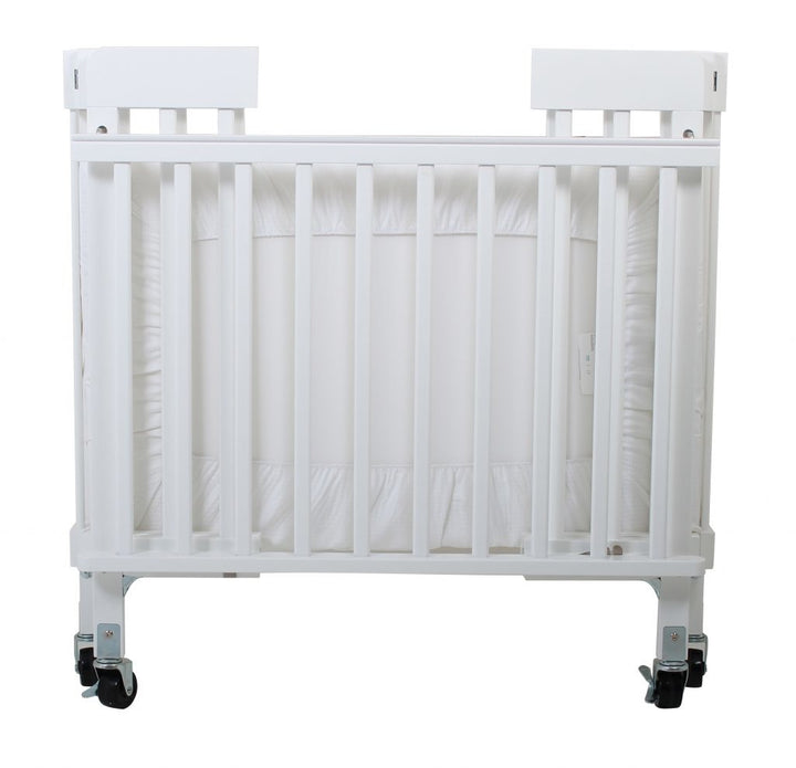 Baby Inc Stowaway Foldable Wooden Cot-White(N9608)