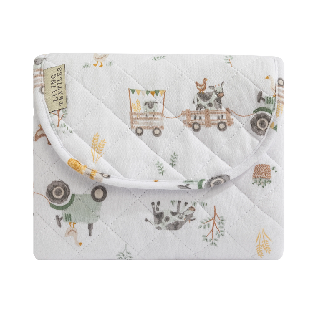 Living Textiles Foldable Waterproof Travel Change Mat - Tractor Ride