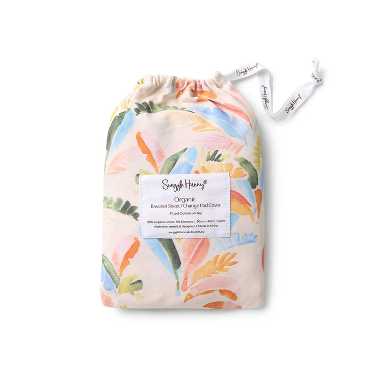Bassinet Sheet / Change Pad Cover - Summer Palm