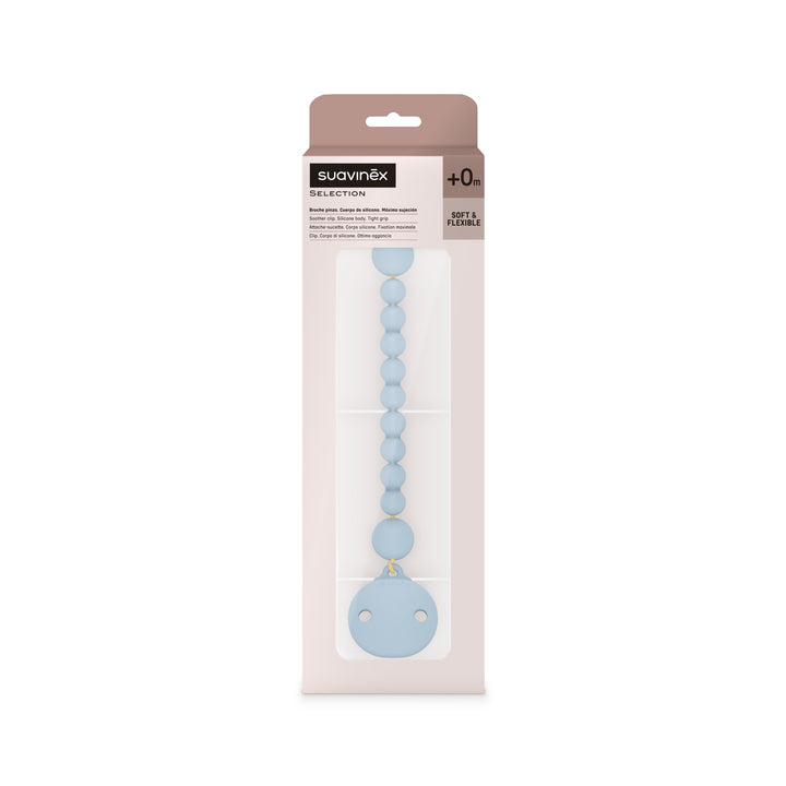 Suavinex Silicone Bobble Soother Clip - Color Essence Blue